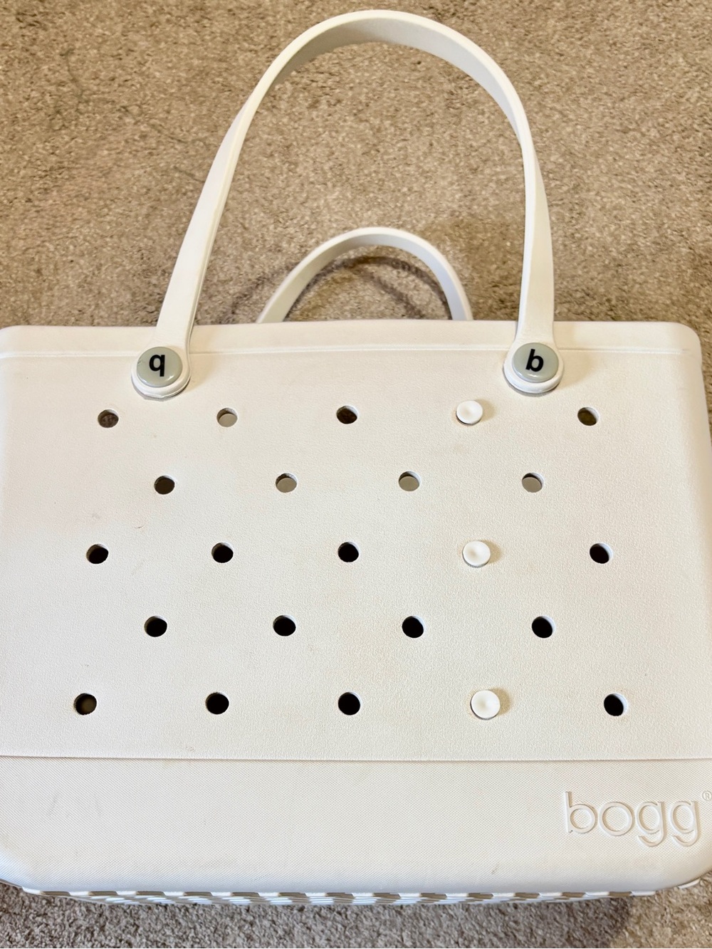 Original XL White Bogg Bag w/ divider NO inner bags- see description - Picture 2 of 10